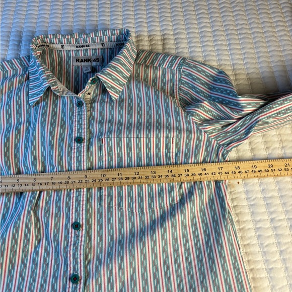 Rank 45 Striped Button Up Western Shirt Small - Picture 4 of 6